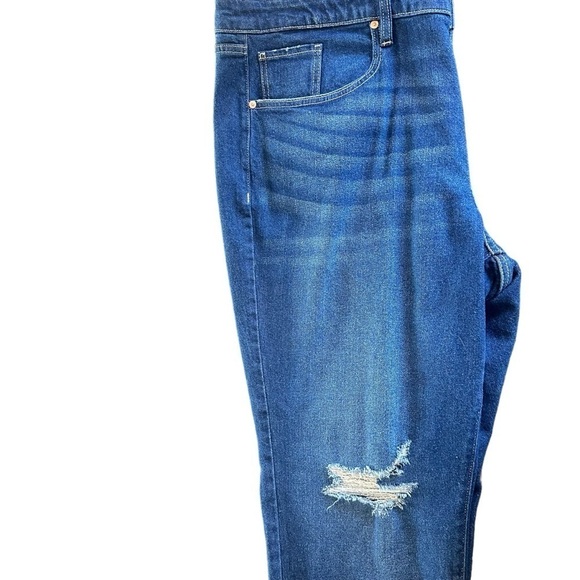 Lane Bryant Women’s Distressed Jeans NWT Size 20 Mid Rise Slim Straight Ankle - Picture 10 of 14